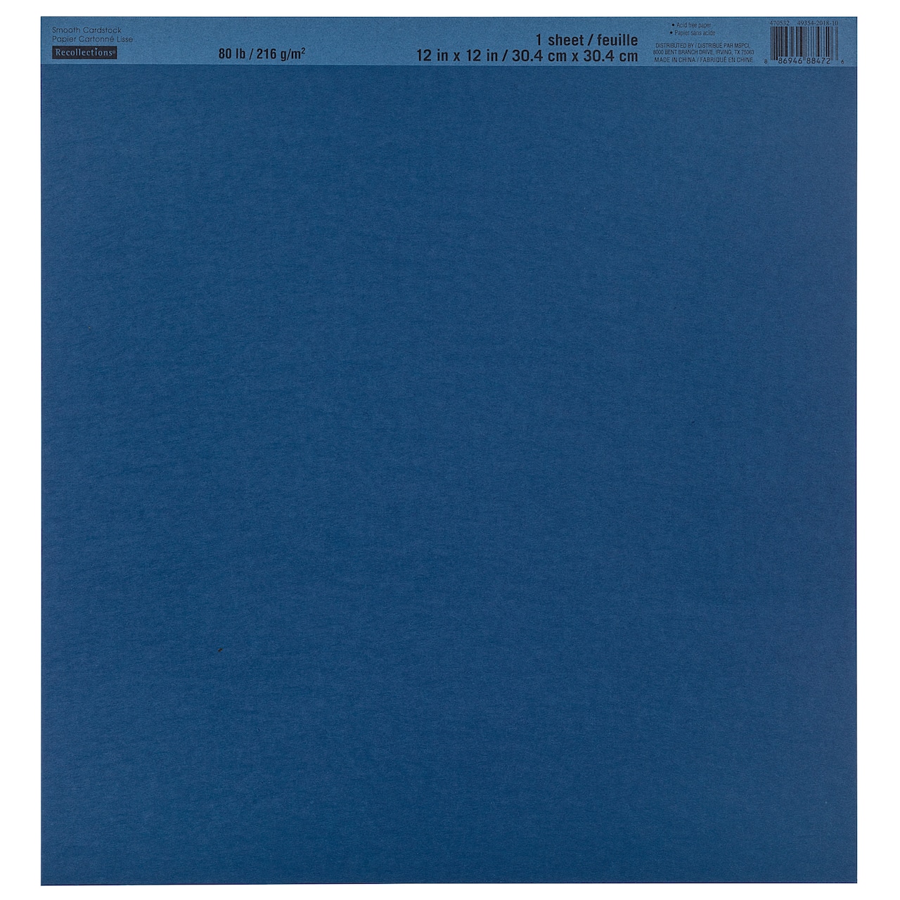 60 Pack: Smooth Solid Cardstock Paper by Recollections™, 12" x 12"